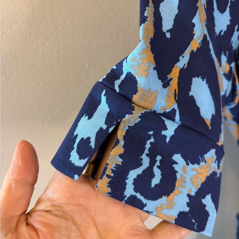 Vintage Diane Von Furstenberg Leopard Print Wrap Top - Picture 4 of 8